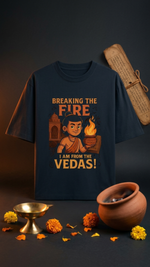 Breaking Fire, Vedas Oversized T-Shirt | SindhVerse