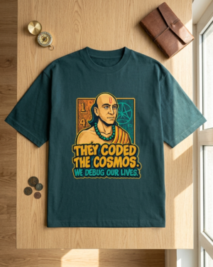 Coded Cosmos, Ancient India Oversized T-Shirt | SindhVerse